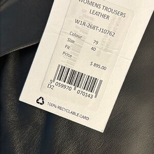 Paul Smith London Black Leather Women's Trousers